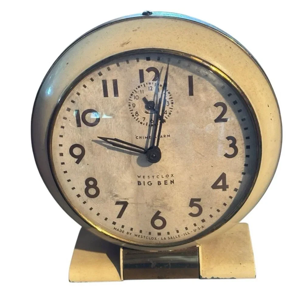 Vintage 1940s Westclox Big Ben Style 5 Chime Alarm Clock – As Is / Repair